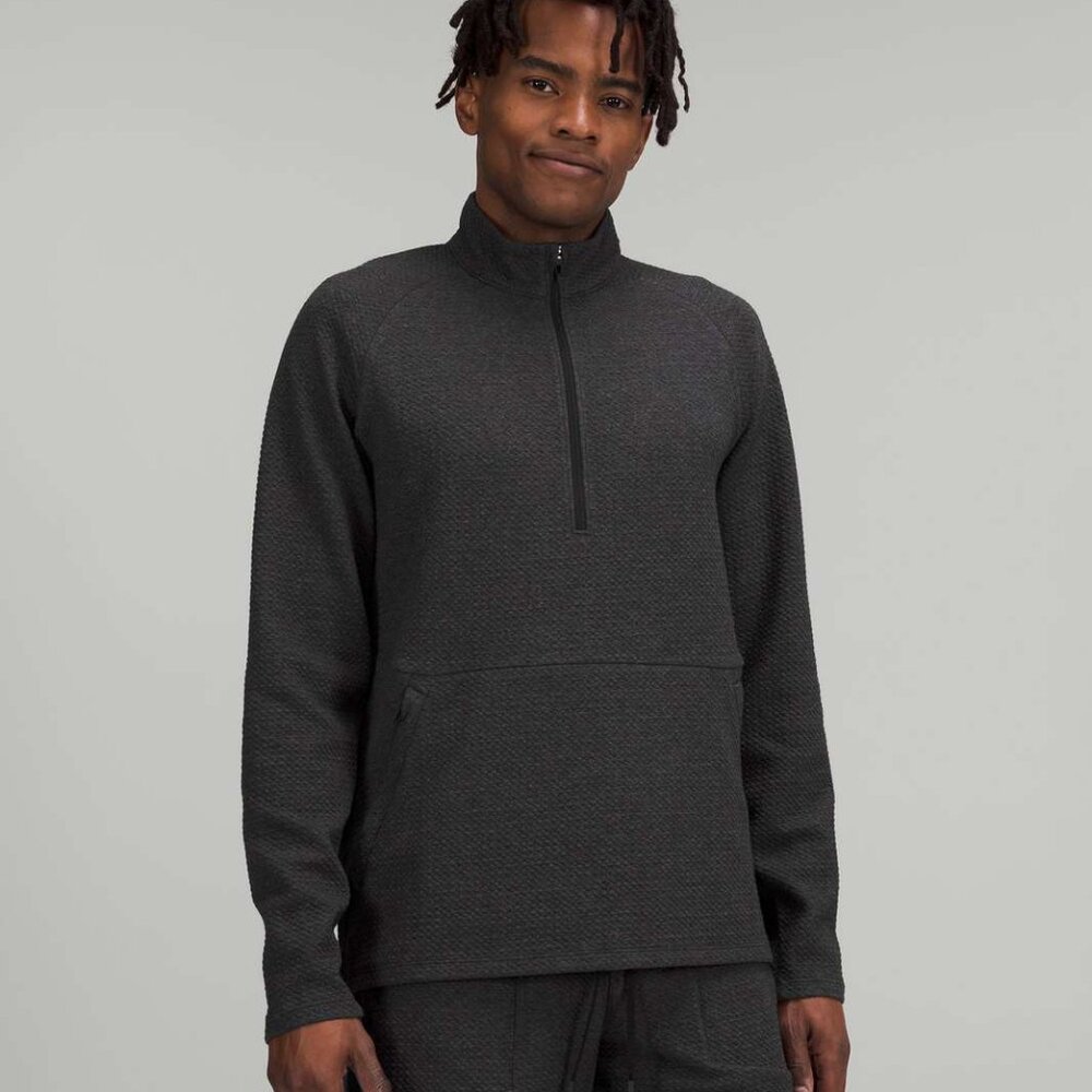 Lululemon  athletica At Ease Half Zip sport  Pullover  Gray Jacket Men's L